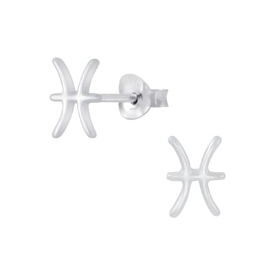 Zilver oorsteker sterrenbeeld vissen | zodic sign pisces | zilveren oorbellen dames | zilverana | Sterling 925 Silver