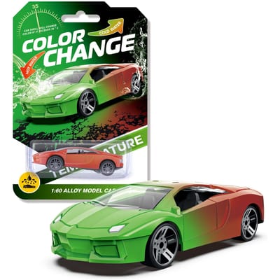 1:64 Kleurverandering Legering Auto Speelgoed Voor Kinderen Temperatuurgevoelig Inertieel Terugtrekken Mini Raceauto Model Voor Jongens Kinderen Cadeaus