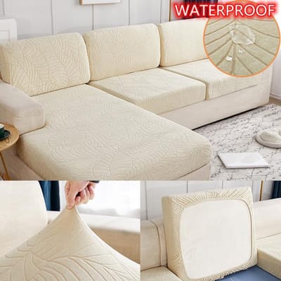 Waterdichte Bankzitkussenhoes Jacquard Waterafstotend Elastische Bankhoes Voor Woonkamer Meubelbeschermer Voor Huisdieren Kinderen 1PC Size 11
