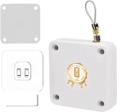 JHUBERS- Deursluiter Automatisch - 1,2 m Touwlengte - Verstelbaar Slot - Antirafel Metalen Huls - 1000 g Trekkracht - Voor Kamerdeur/Balkondeur - Deurdranger