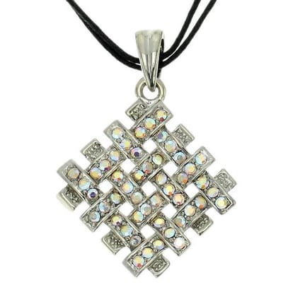 Behave - ketting met steentjes hanger - nikkelvrij - cadeau in geschenkzakje - 40 cm