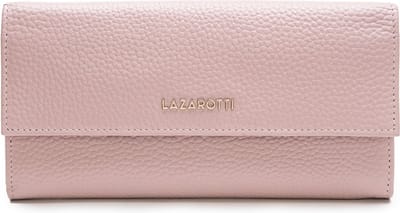 Lazarotti Leren Portemonnee Bologna Leather Wallet With 12 Card Slots Pink Oud roze