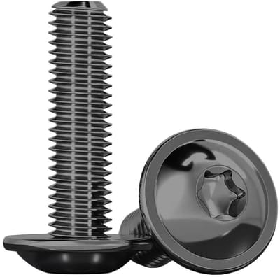 Torx Schroeven M4 x 25 mm - 20 Stuks, RVS A2 V2A, Platte Kop met Flens, Volledige Draad, Duurzaam en Corrosiebestendig