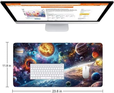 Bureauonderlegger - XXL muismat - Thuiswerkplek - Spatwaterdicht - 120 x 60 cm - Meerkleurig