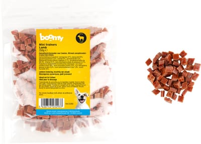Boomy Mini Trainers - Zachte hondensnacks - Kleine hondensnoepjes voor trainingen of tussendoortje - Lam smaak- 250g
