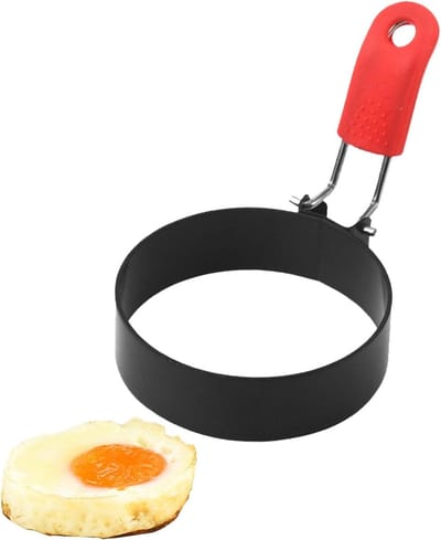 Pannenkoekvorm - Omeletring - Ontbijt Maken - Inklapbaar Ontwerp - N.v.t. - Zwart