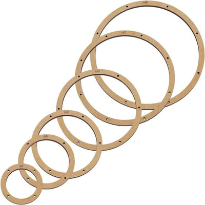 Ronte - Glas-in-lood Cirkel Lay-out Maker Sjablonen BurlyWood Kleur voor Gebrandschilderde Bril - DIY Ambachten Handwerk - Ronde Vorm.