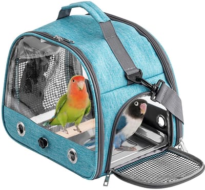 Dailygoods- Vogelkooi Draagbaar - Draagtas met Staanstang
