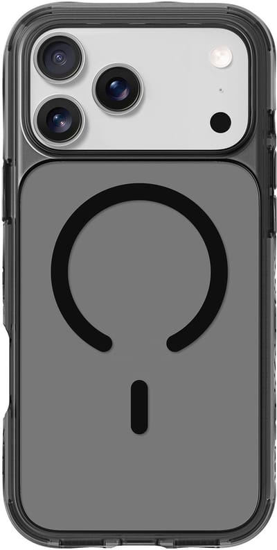 LAUT Crystal Matter X Hoesje, Ultra Transparant, 6m Valbescherming, MagSafe® Compatibel, IMPKT Cell Technologie, voor Apple iPhone 17 Pro Max, Black Crystal