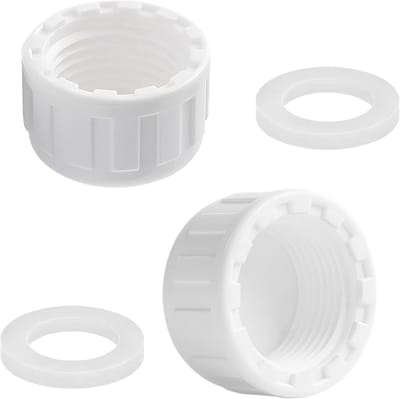 2 Stuks PVC Draadkappen 20 mm Rond, Afvoerbuis Kappen met Seal voor Afdichten van Verbindingen en Eindstukken