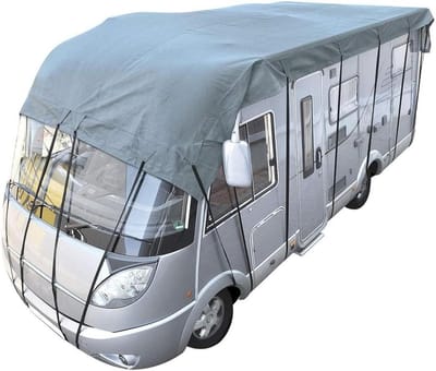Dakzeil Caravan - Beschermhoes Camper - Winterse Opslag - UV-bestendig Materiaal - 8 x 3 m - Grijs