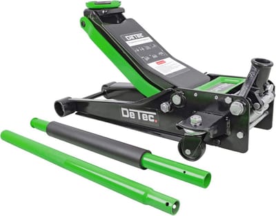 Hydraulische krik 3 ton - Platte autokrik met dubbele zuigeraandrijving en verstelbare hoogte