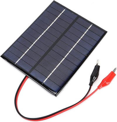Draagbaar Zonnepaneel - Zonneoplader - Buiten Opladen - Hoge Conversieratio - 2W 12V - Zwart