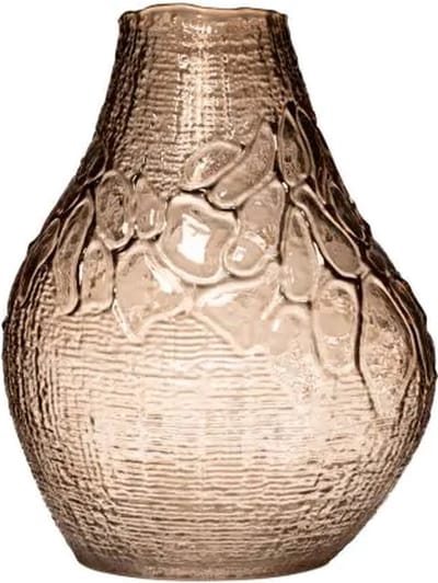 Hakbijl Glass | Vaas Croco | Glazen vaas | Taupe