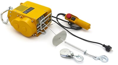 HBM verplaatsbare elektrische takel 600 kg, 18 m, 1050 W, 230 V, 8 m/min, kabel 4,5 mm