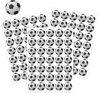 Voetbal Stickers - 3 Stickervellen - 105 Voetbalstickers - Stickers Jongens