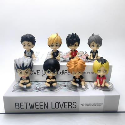 Haikyuu Volleybal Junior Figuur Zittende Houding Q Versie Shoyo Hinata Sugawara Koushi Poppen Speelgoed Perfect Cadeau black