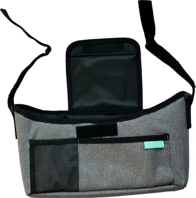 Kinderwagen Luiertas | Kinderwagen Organiser | Baby Kinderwagen Tas | Wandelwagen Accessoires Tas | Buggy tas | Compact en Universeel | 2 Bekerhouders | Geschikt voor Elke Kinderwagen | Kleur Grijs | Baby Jean