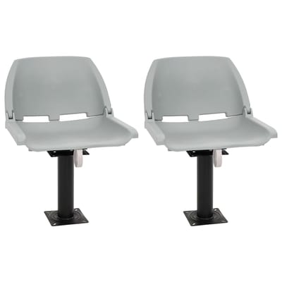 vidaXL - Bootstoelen - 2 - st - met - poot - 360° - draaibaar