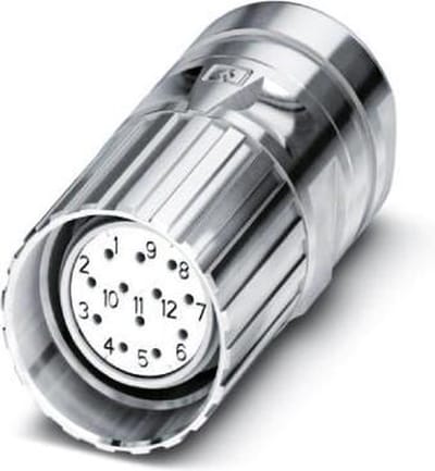 M23 kabelconnector 1619762 CA-12S1N8A80DN Zilver Phoenix Contact Inhoud: 1 stuk(s)