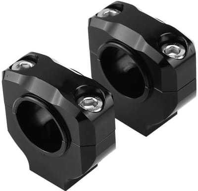 Dailygoods- Stuurhouder CNC Aluminiumlegering - Stuurpen Verlenging - Universele Motorfiets Beugel - Zwart - Geschikt voor 28 mm Stuur - Gewicht 278 g - Stuurverhoger
