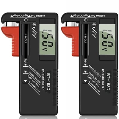Allecto - Digitale Batterij Tester - Batterij Controle - Universeel - Voor AA AAA C D 9V en Knopcellen - Betrouwbaar en Nauwkeurig - Geschikt voor ...