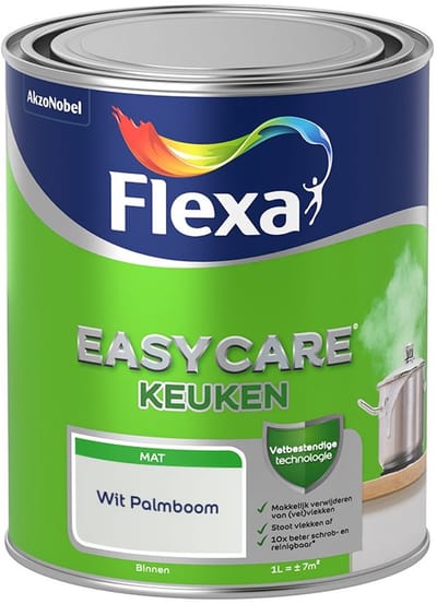 Flexa - Easycare Keuken - Wit Palmboom - Mengverf - 1 L