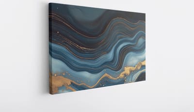 Saammp Canvas Schilderij - Golvend marmer - Abstract - 30x20 - Foto op canvas - Wanddecoratie - Muurdecoratie Woonkamer - Slaapkamer decoratie - Canvas Print