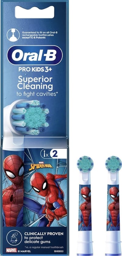 Oral-B PRO Spiderman Opzetborstels, vanaf 3 jaar - 2 stuks