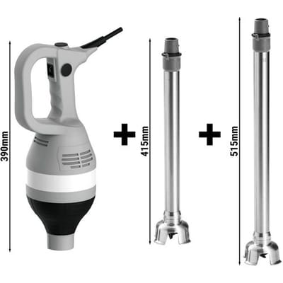 GGM Gastro Stabmixer inkl. Mixstab 350 & 450mm - 750 Watt - 1 Geschwindigkeitsstufe Grijs / Zilver