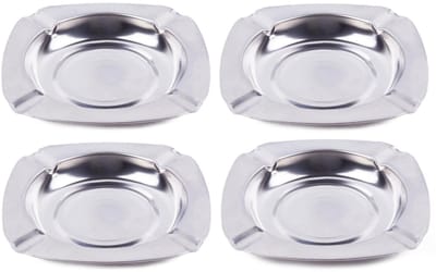 Benson Asbak - 4x - rvs - 11 cm - stapelbaar - binnen/buiten - asbakken