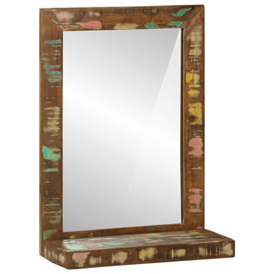 vidaXL Badkamer Spiegel Bruin 50 x 22 x 70 cm Massief Gerecycled Hout