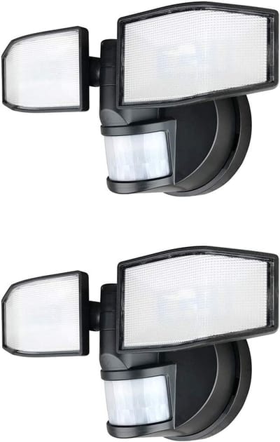 2 Pack Draadloze LED Buitenlamp met Bewegingssensor - 400 Lumen - IP44