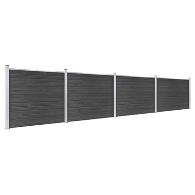 vidaXL - Schuttingpanelenset - 699x146 - cm - HKC - grijs