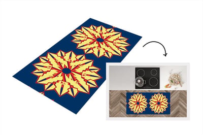 Keukenloper - Loper keuken - Sterren - Patronen - Abstract - 120x60 cm - Keukenloper vinyl