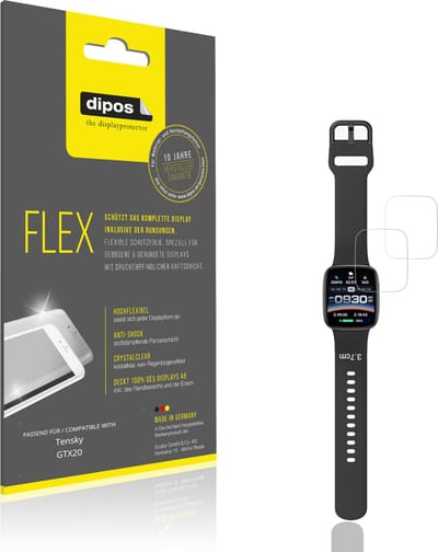 dipos – 2x Beschermfolie geschikt voor Tensky GTX20 | 3D Full Cover Screenprotector | 100% Passend