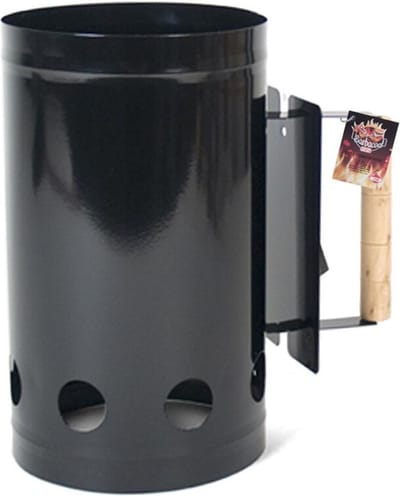 BBQ/Barbecue starter bucket zwart - Houtskool en brikettenstarter
