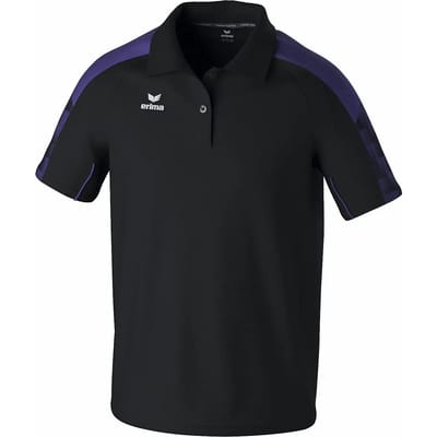 Erima Evo Star Polo Heren - Zwart / Violet | Maat: S