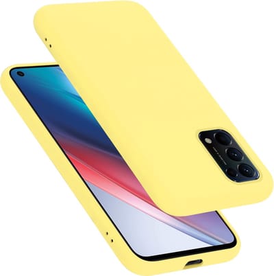 Cadorabo Hoesje geschikt voor Oppo FIND X3 LITE in LIQUID GEEL - Beschermhoes gemaakt van flexibel TPU silicone Case Cover