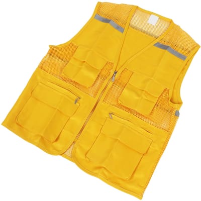 Vrijwilligersvest voor Evenementen Werkkleding met Meerdere Zakken Geel Public Welfare Activities Benodigdheden Type 1 L orange