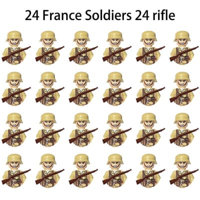 24 STUKS militaire figuur WO2 militair product soldaat figuur bouwstenen kinderen vakantie Cadeau Speelgoed cadeaus grappig