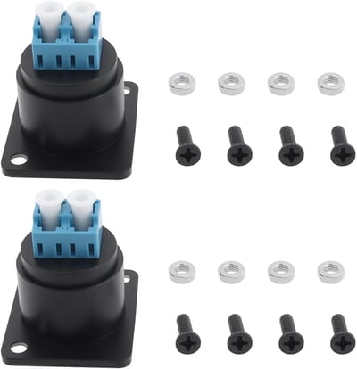 Dailygoody - Fiber Optic Connector - D-Type Koppeling - 2 stuks - LC Vrouwelijk - Verliesvrije Gegevensoverdracht - Geschikt voor Fiber Optic Netwerk