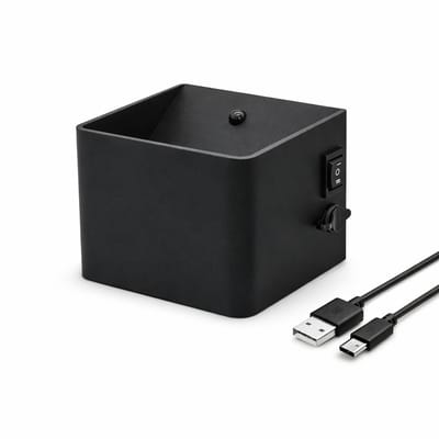 Oplaadbare Wandlamp - Draadloos - 6W - Met Bewegingssensor - LED Cube - LED Verlichting - Binnenverlichting - Draadloze muurlamp - Aluminium - Up and down lights - Sfeerverlichting - Warm Wit Licht 2700K Zwart - batterijen - trapverlichting