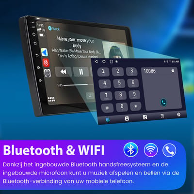 Hexinexmarket Autoradio Geschikt voor Nissan Juke (2010- 2014) - Draadloos CarPlay, Android Auto,GPS Navi, Android 15, multimediaspeler - 2GB+64GB