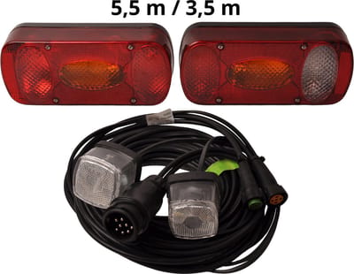 Aspock Midipoint 2 verlichtingsset met 5,5 meter hoofdkabel - 13 polig - inclusief markeringsverlichting/stadsverlichting