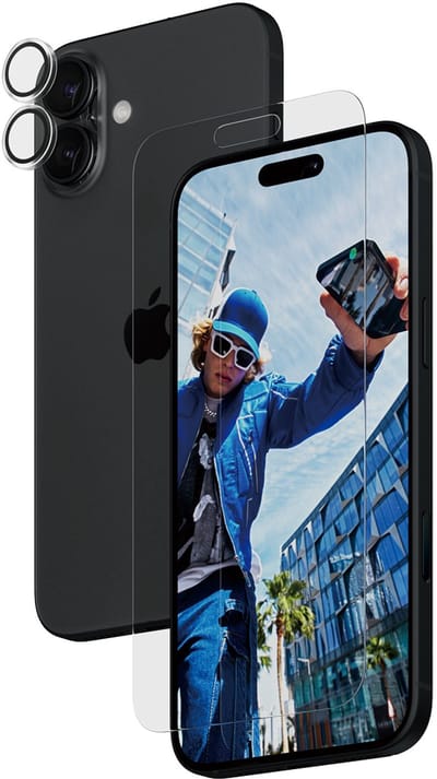 PanzerGlass - 2-in-1 Schutz - Schutzkit Display/Objektiv für Handy - Glas - für Apple iPhone 16 Plus (B2875+1285)