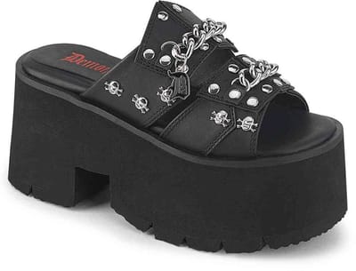 DemoniaCult - ASHES08 Plateau Sandaal - US 12 - 42 Shoes - Zwart