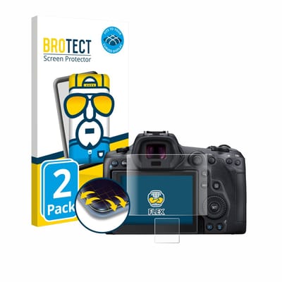 BROTECT - Screenprotector voor Canon EOS R5 - Folie Beschermfolie transparant volledig dekking - 2 Stuks