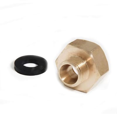 Messing pijpadapter fitting voor keuken en toilet, G1/2" naar 9/16-24 UNEF, koperen draadconnector