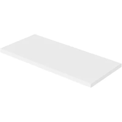 Aquazuro Wastafelblad Napoli - Hout - Gelakt - Wit - 120x48cm